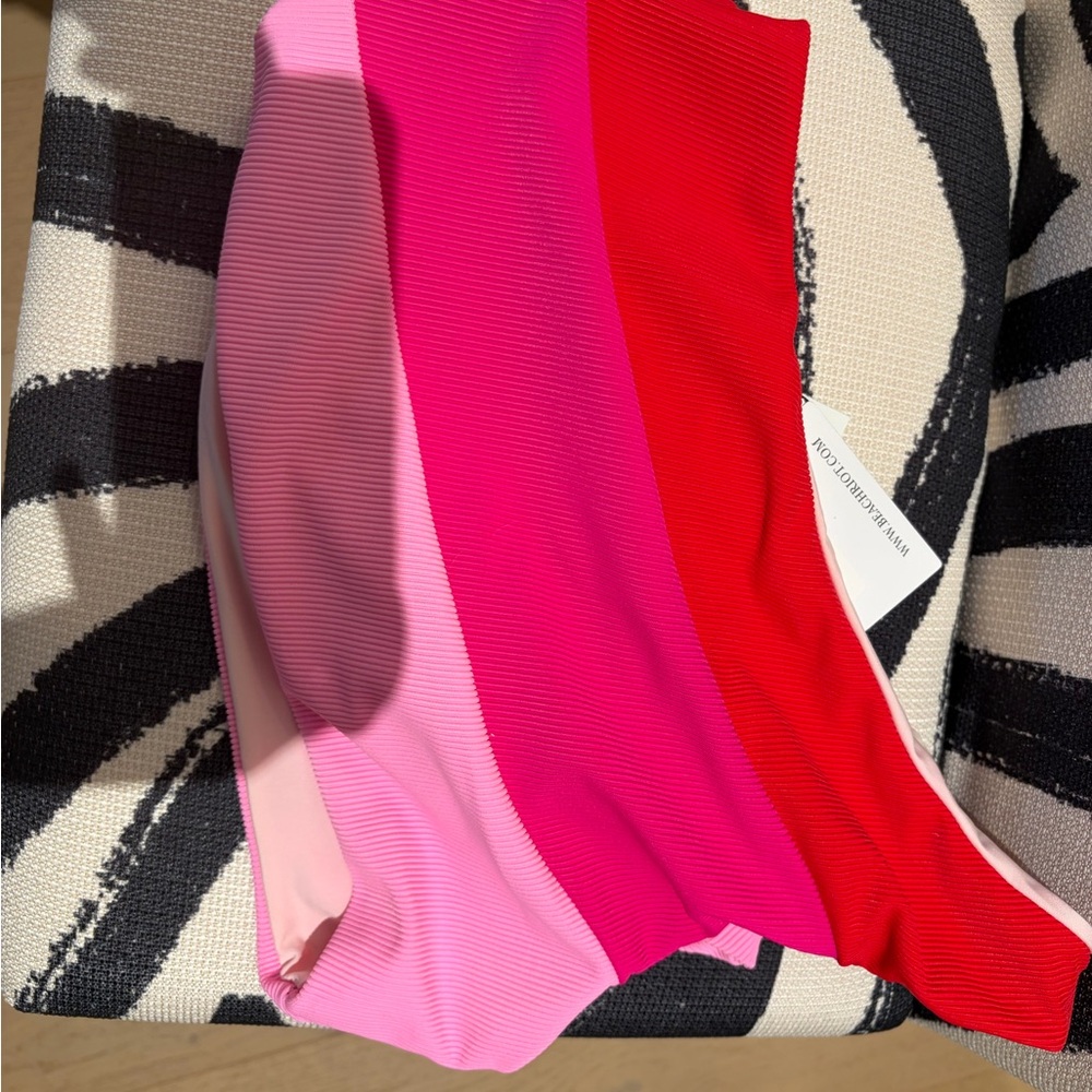 BEACH RIOT Colorblock Ribbed Bikini - Pink & Red - Picture 5 of 5